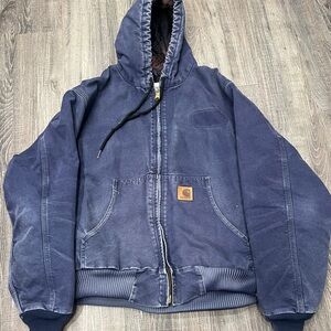 Vintage Carhartt Active Jacket - Navy Blue